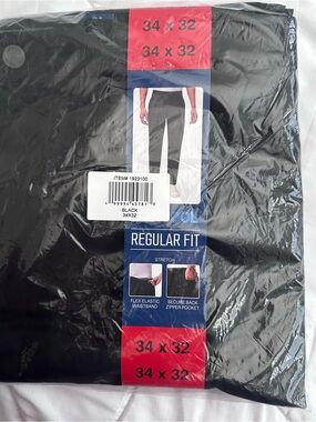 32 wcoolRegular Fit Black Men's Pants - 34 x 32